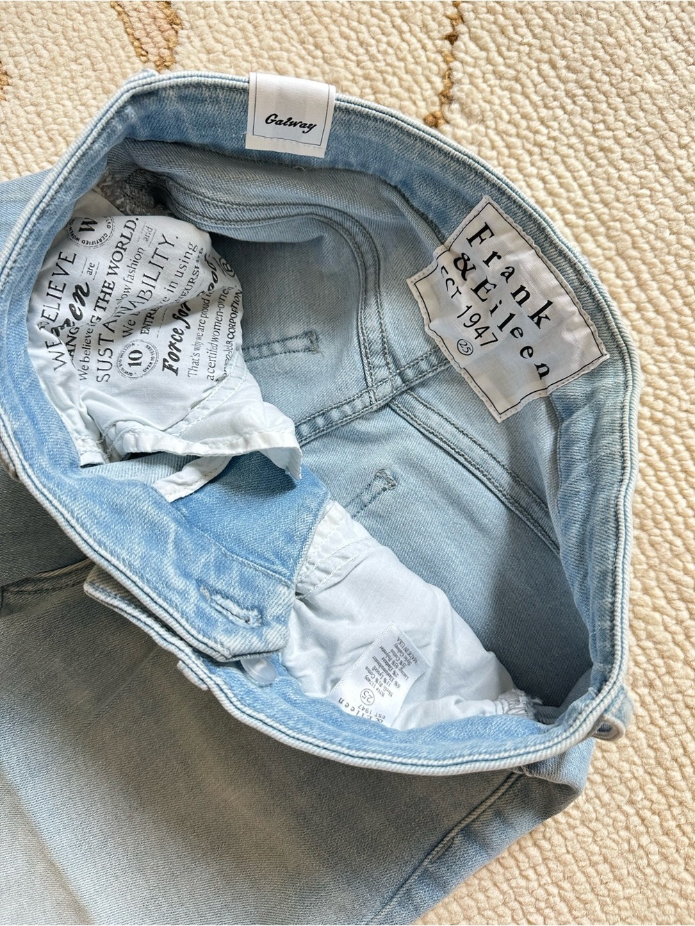 New without tags Frank snd Eileen Galway women’s jeans  size 25 - Picture 5 of 5
